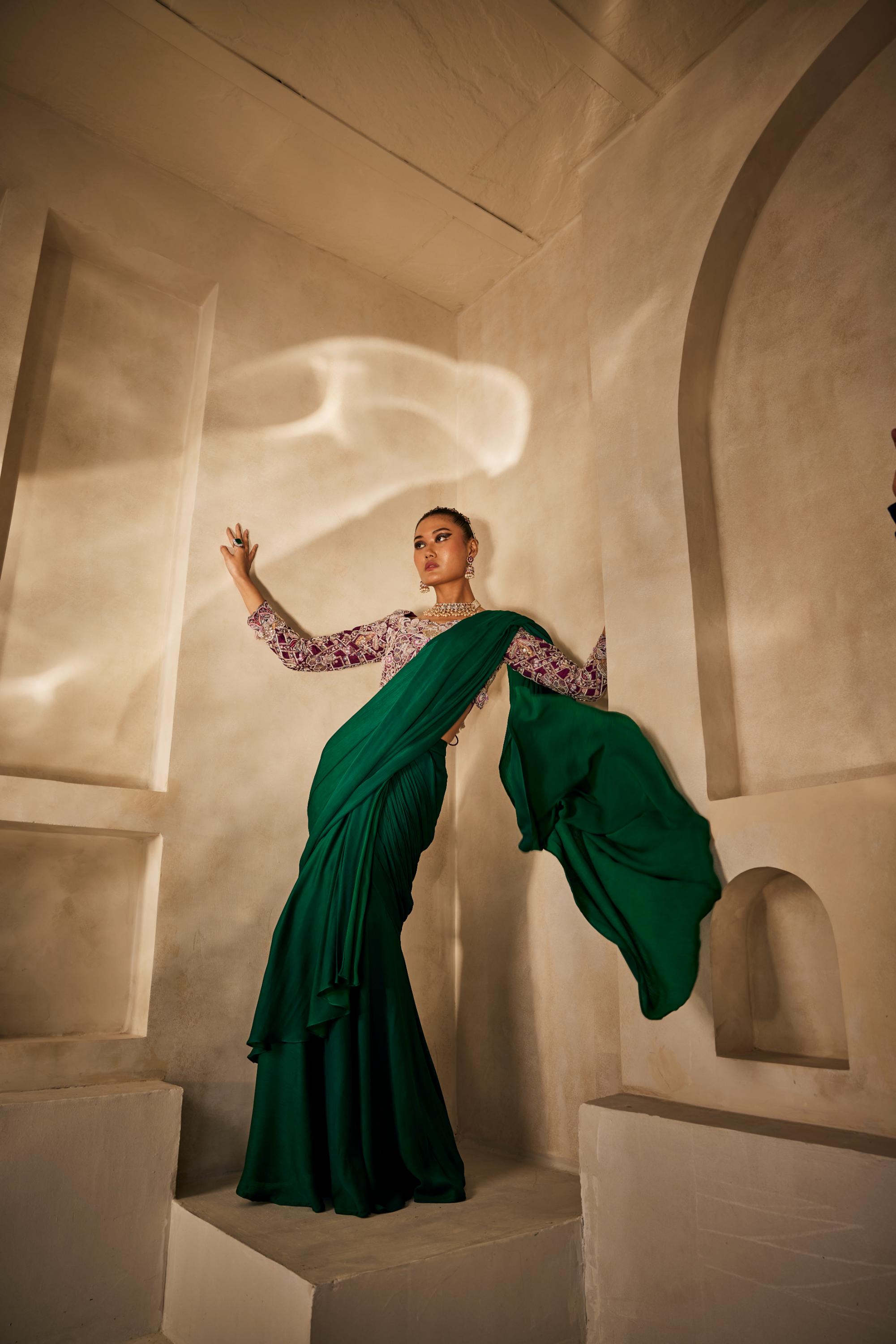 Rooh drape saree
