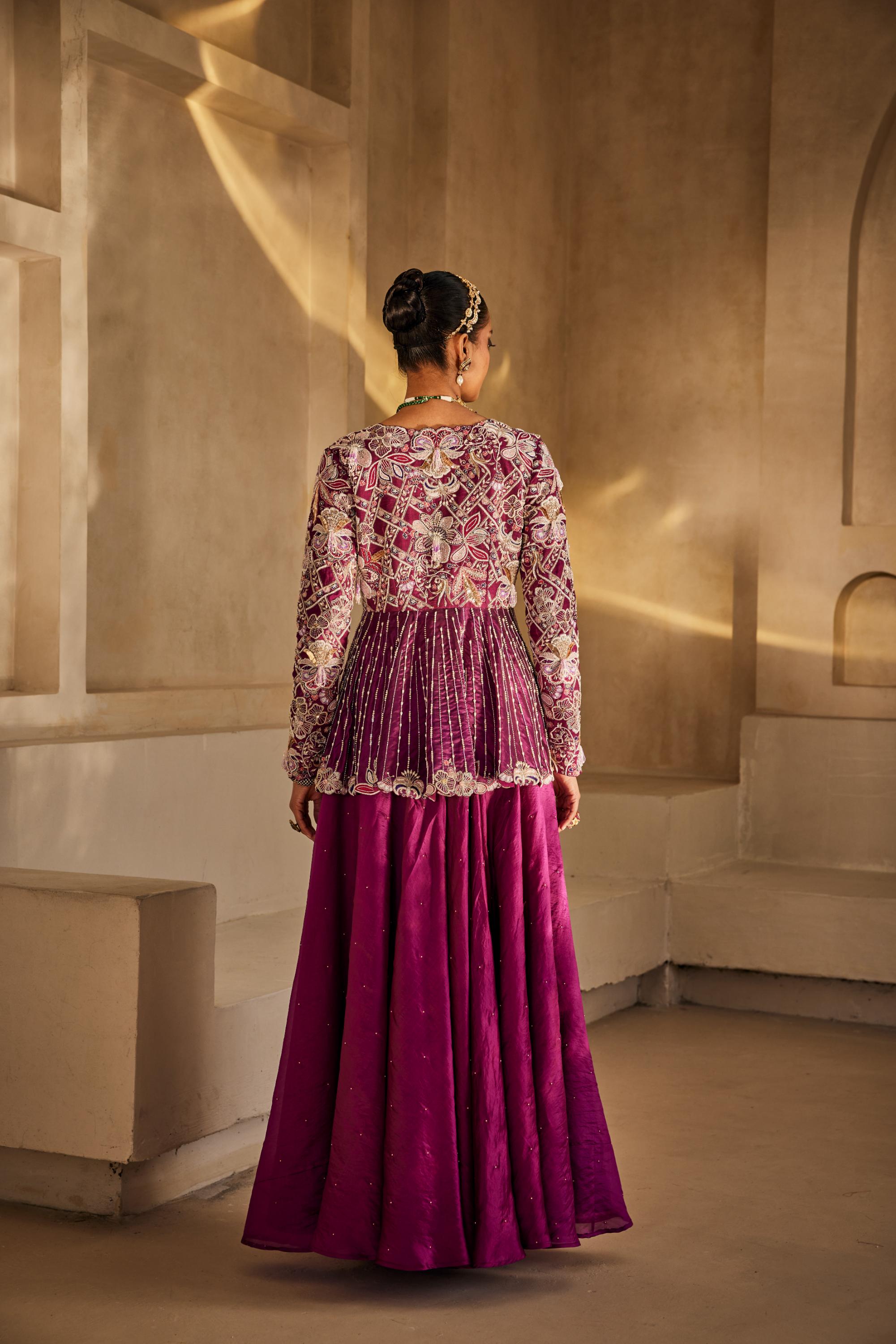 Mahira peplum palazzo set
