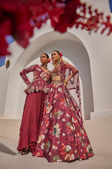 Zehra peplum gown