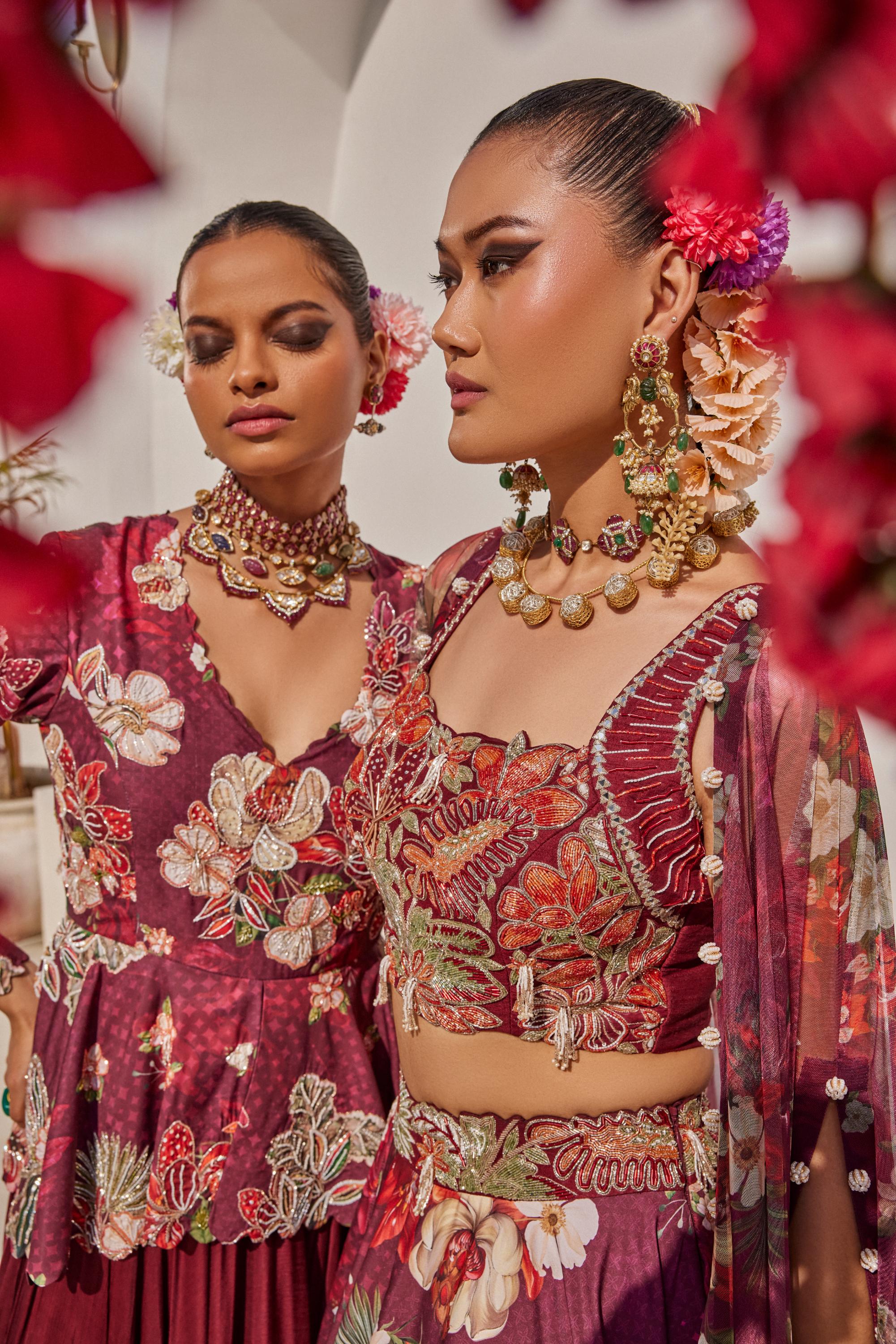 Zehra peplum gown