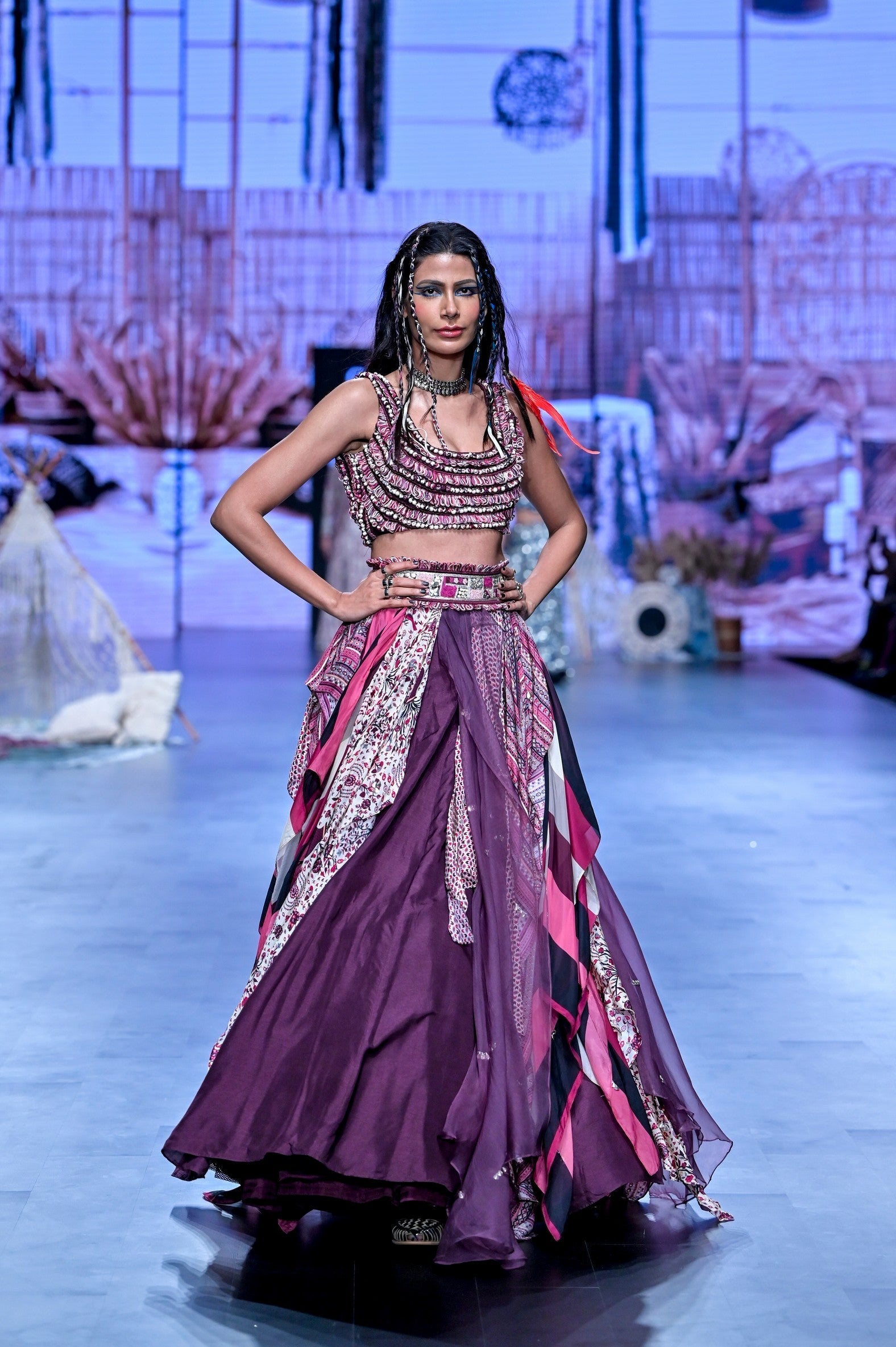 MERLOT LEHENGA SET