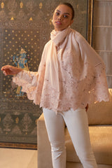 A Rose Dream | Embroidered Wool Silk Stole