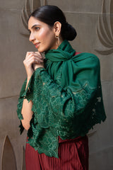 A Rose Dream | Embroidered Wool Silk Stole