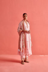 Pure Silk Kurti with Organza Dupatta
