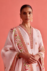 Pure Silk Kurti with Organza Dupatta