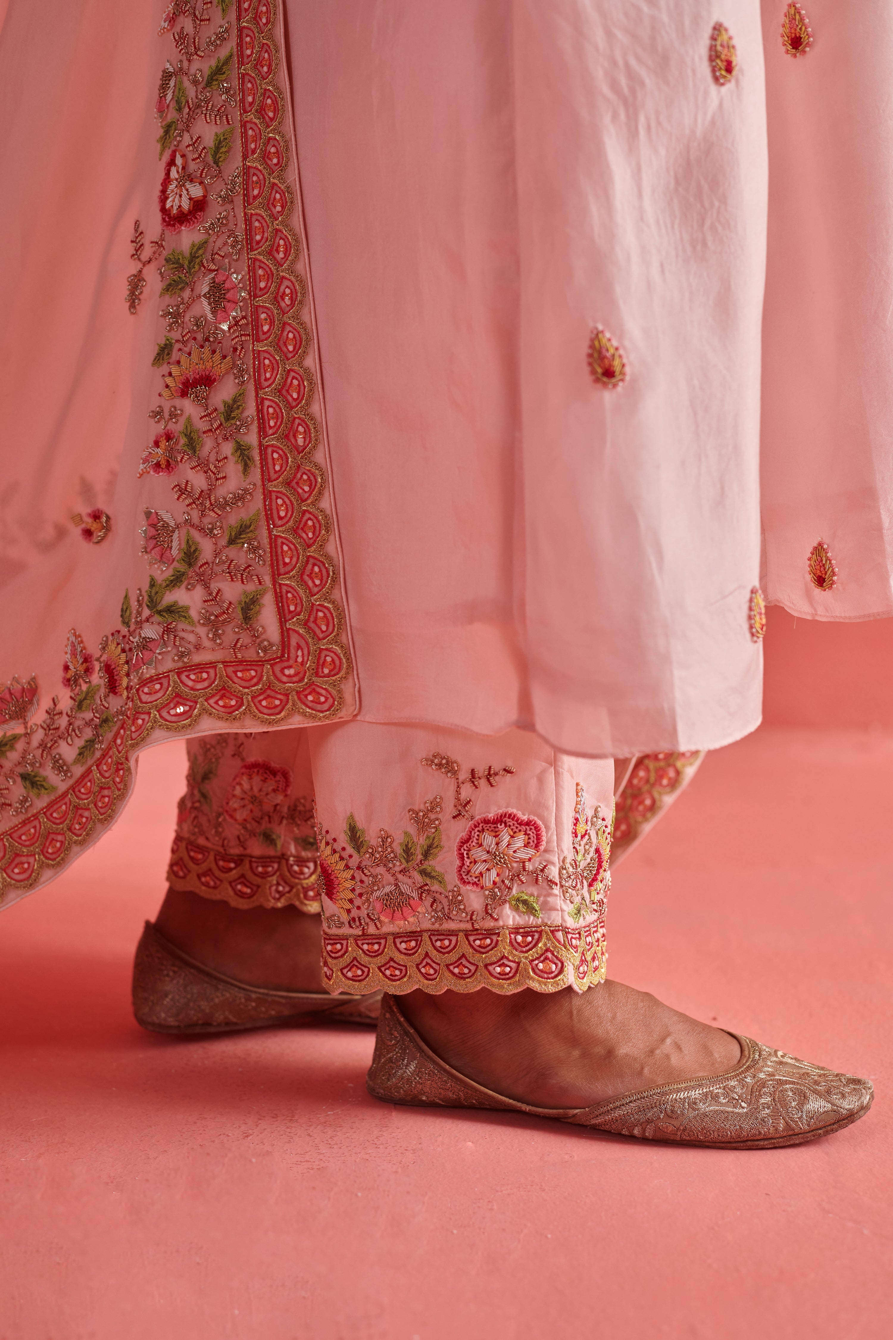 Pure Silk Kurti with Organza Dupatta