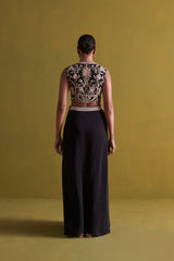 Black Draped skirt and bustier