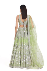 NEON GREEN LEHENGA