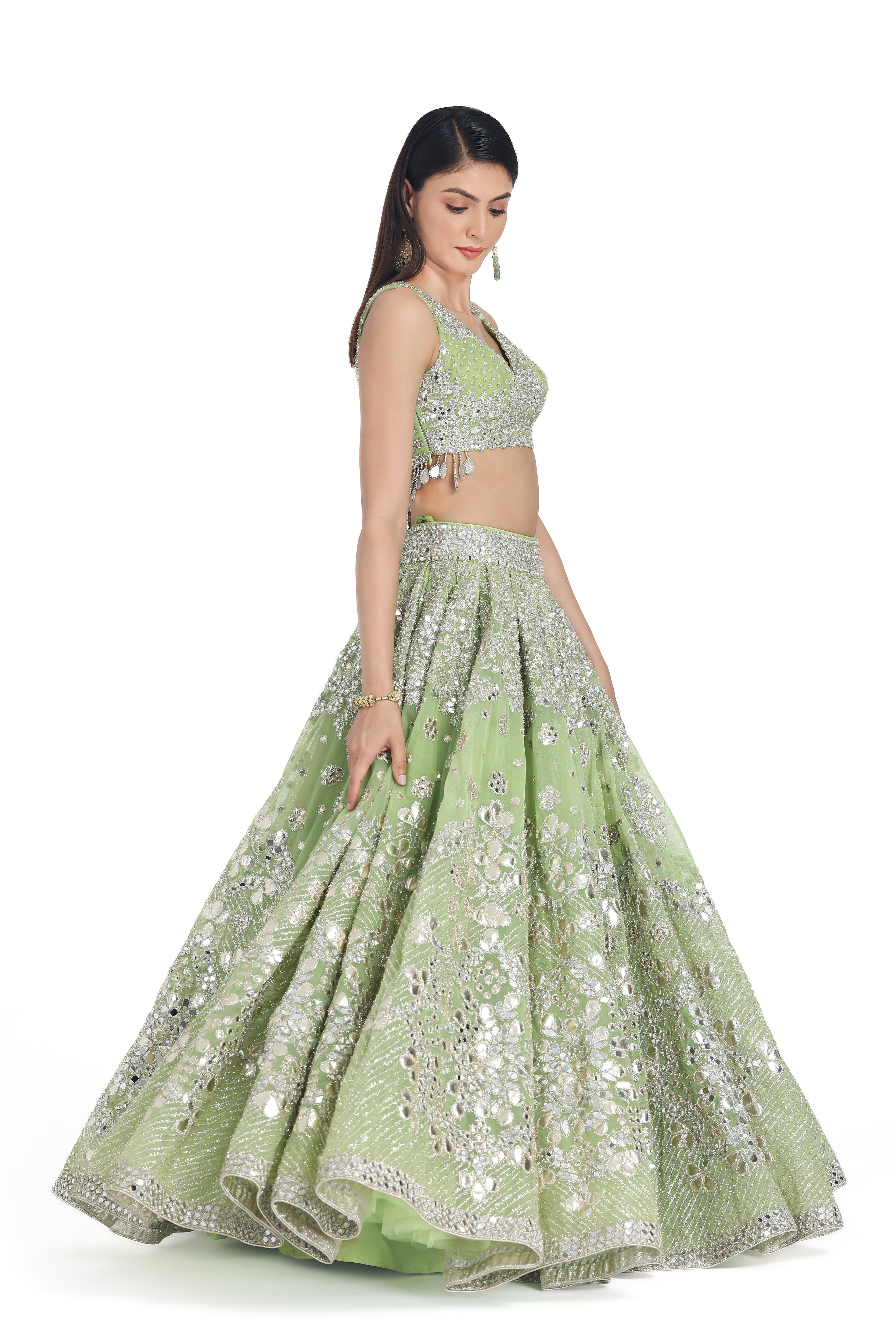 NEON GREEN LEHENGA