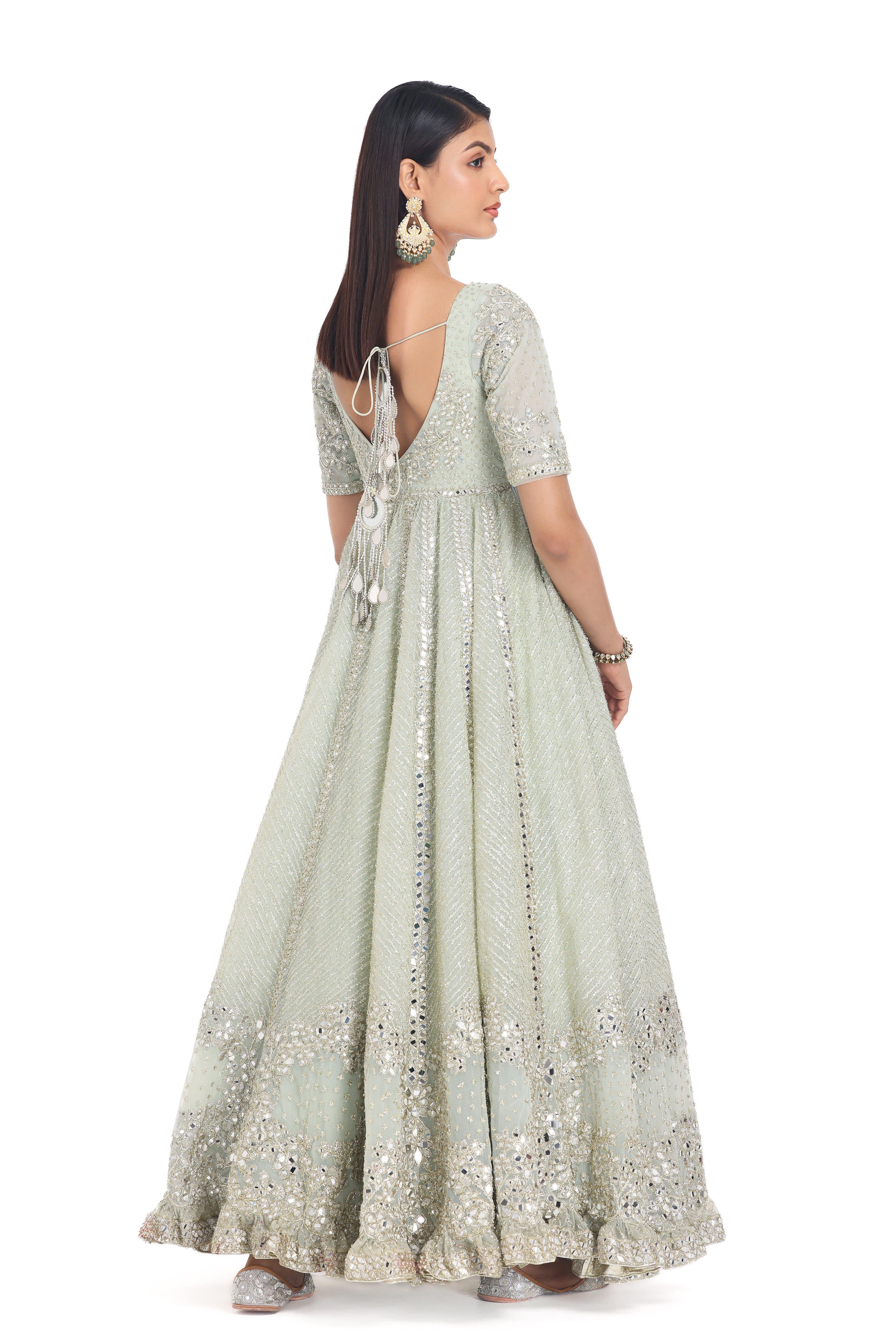 GRASS GREEN ANARKALI