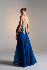 Peplum Organza Top&
Skirt set