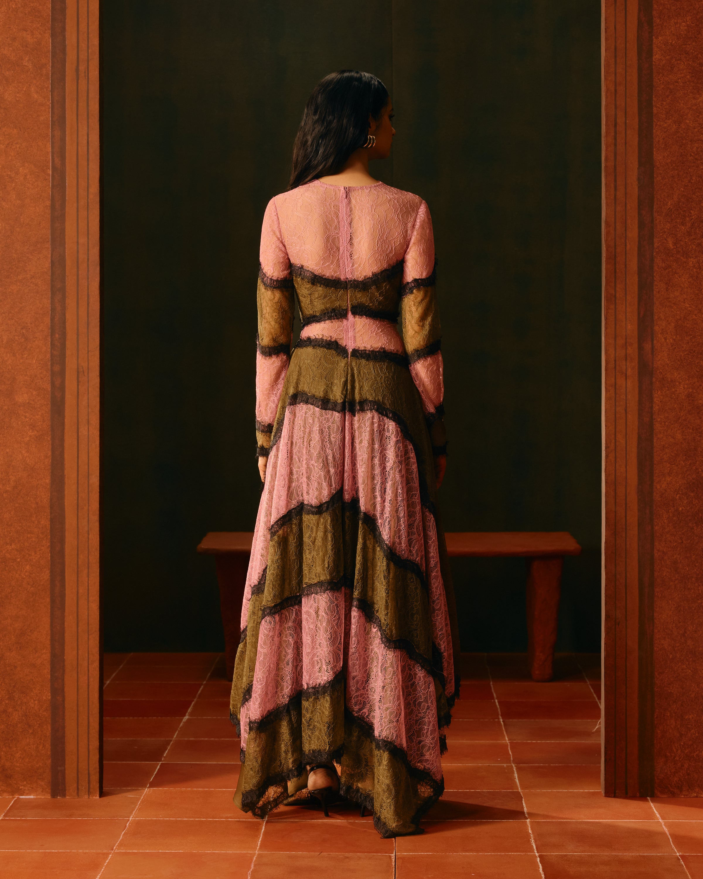 Rosewood Lace Gown