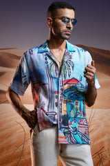 Riviera Escapade Linen Cuban Shirt