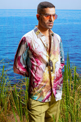 Crimson Abyss Habutai Silk Shirt