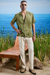 Jade Zephyr Habutai Silk Shirt