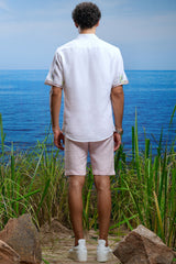 Palm Oasis Embroidered Linen Shirt