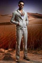 Sahara Breeze Linen Trucker Jacket