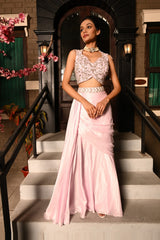 PINK COLOR INDO WESTERN SKIRT DRESS