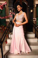 PINK COLOR INDO WESTERN SKIRT DRESS