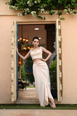 IVORY COLOR INDO WESTERN SKIRT DRESS