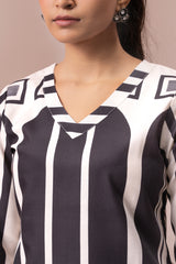 BLACK WOMEN PRINTED KURTA SET