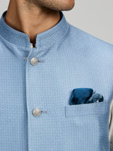 Ash blue classic printed bandhi jacket