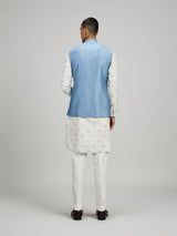 Ash blue classic printed bandhi jacket