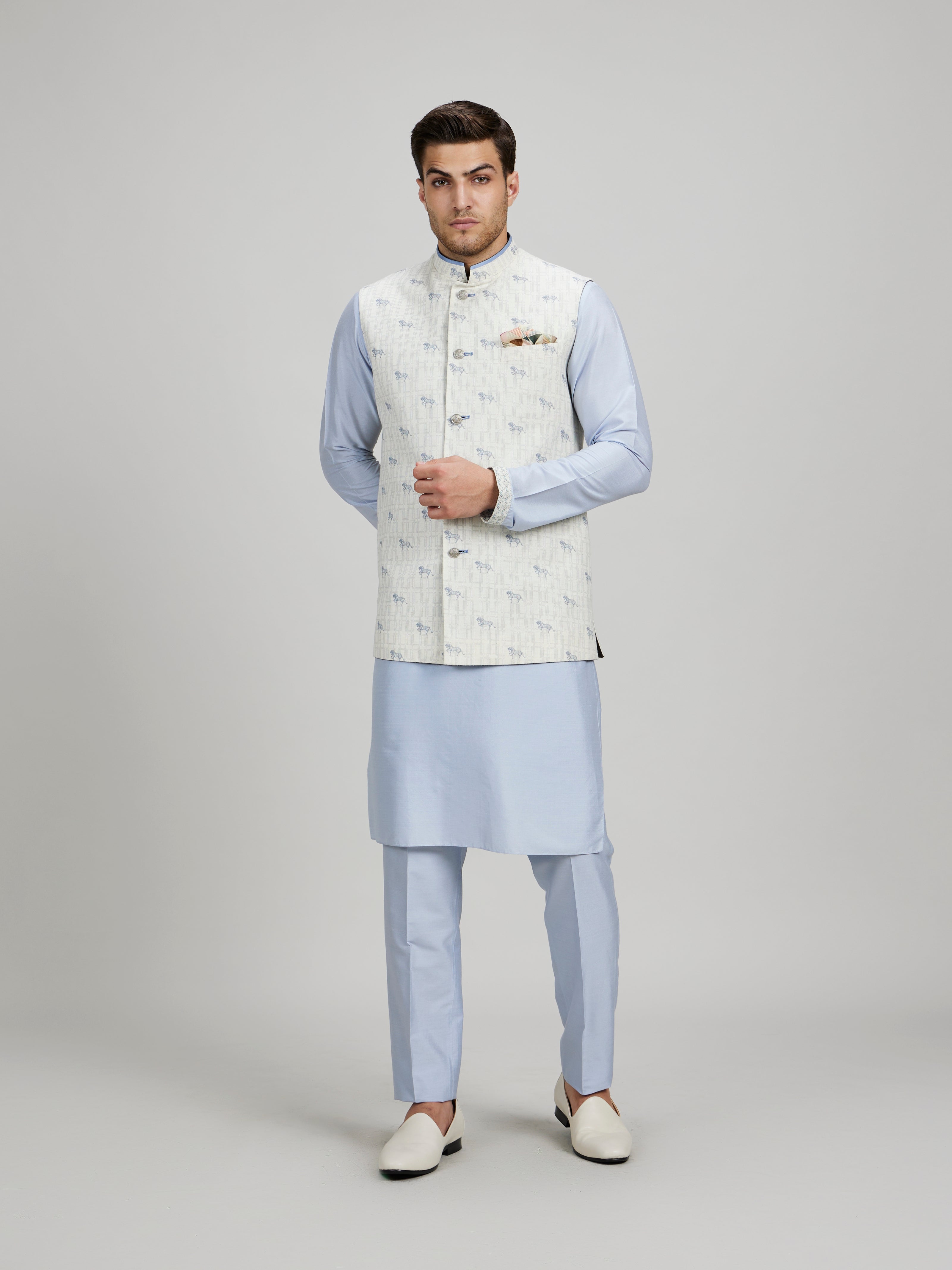 Cream horse of Siena bandhi jacket