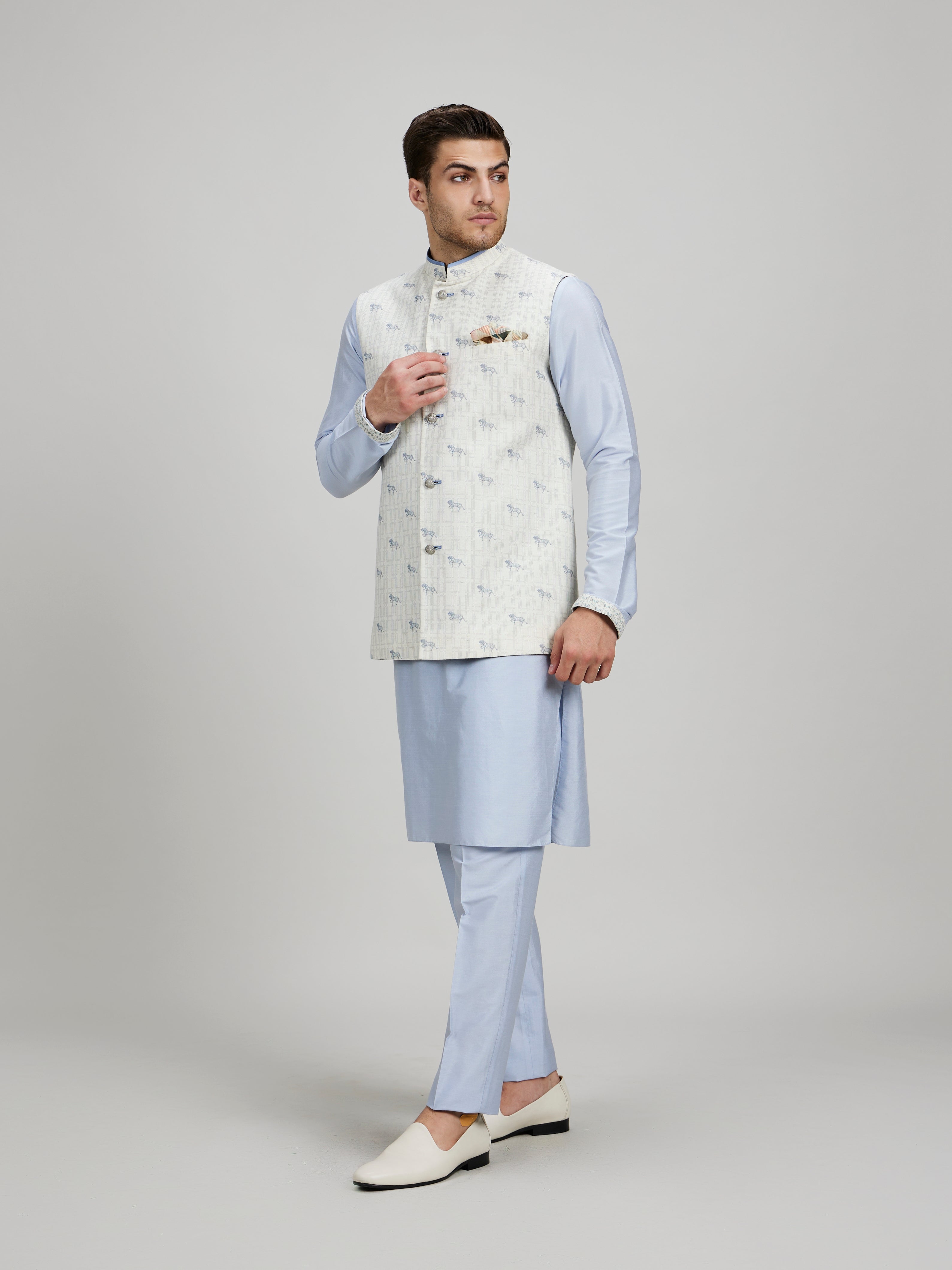 Cream horse of Siena bandhi jacket