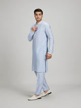 Ash blue griffin printed dashiki kurta set