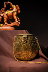 VINTAGE BRASS BUCKET MINAUDIERE
