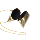 ETHNIC BRASS BAG WITH INTRICATE PATTERN IN GOLD FINISH