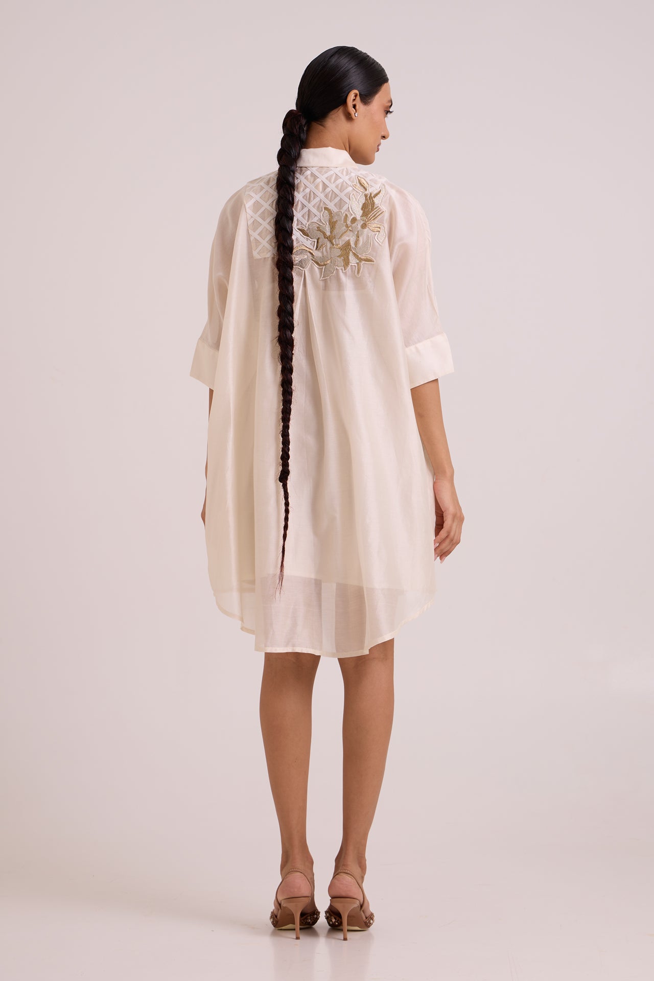 Mimi - Ivory Framed Shirt Dress