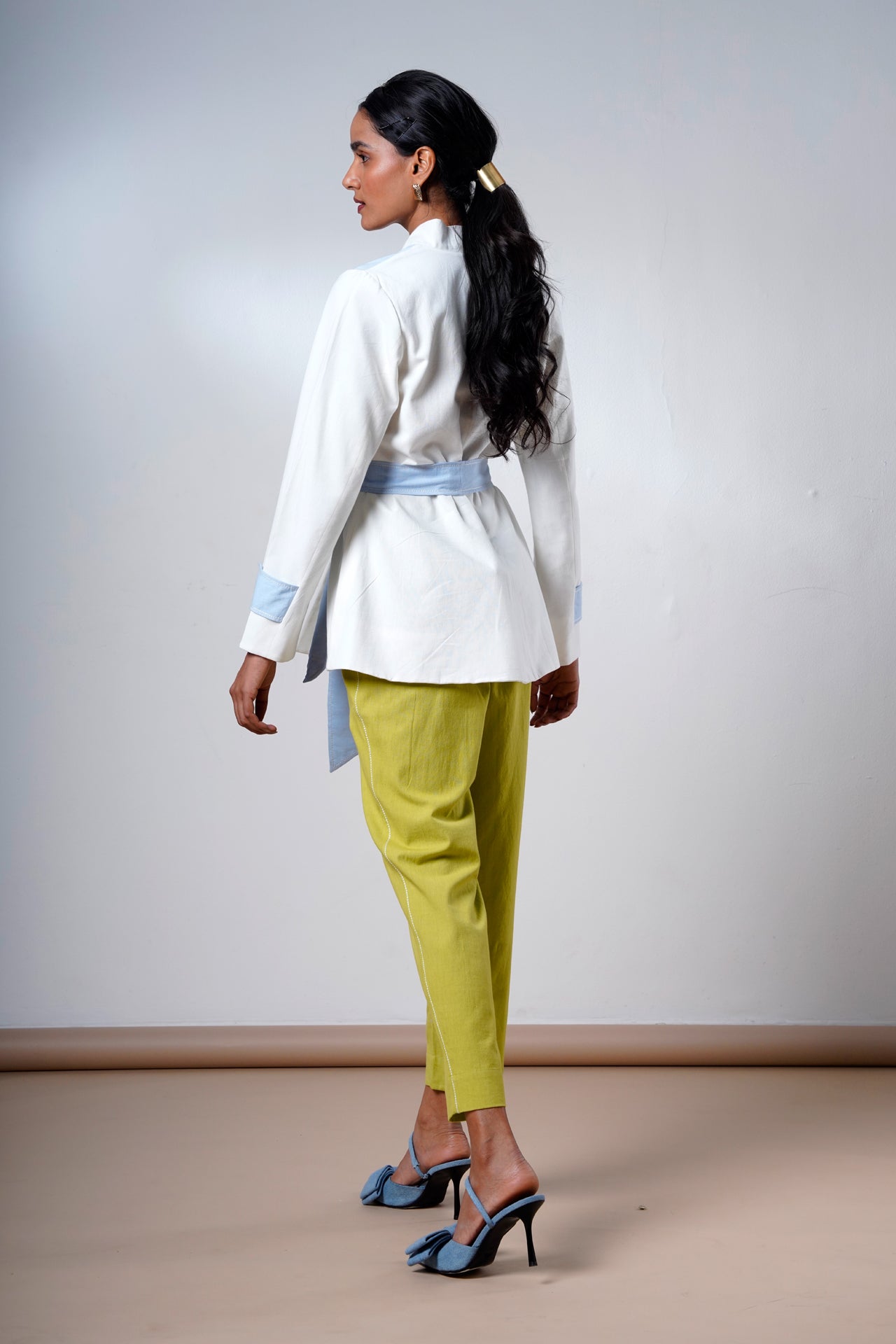 Taj-serene-ice-top-olive-pants