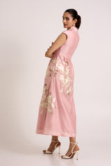 Ice Pink Paiva - Soft Bloom Midi Dress