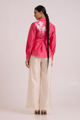 Petra - Wrap Blazer Top + Obi Belt + Pant Set
