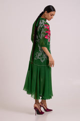 Reine - Soft Bloom Organza Long Dress