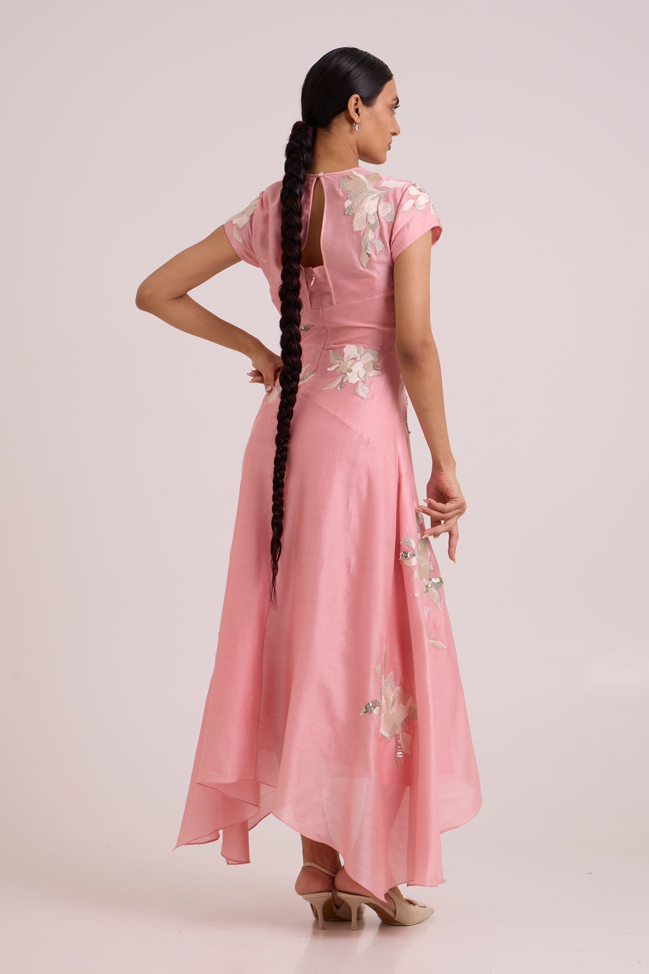 Lizzy - Blush Pink Prism Long Dress