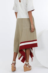 TOASTED TERRACED SKIRT