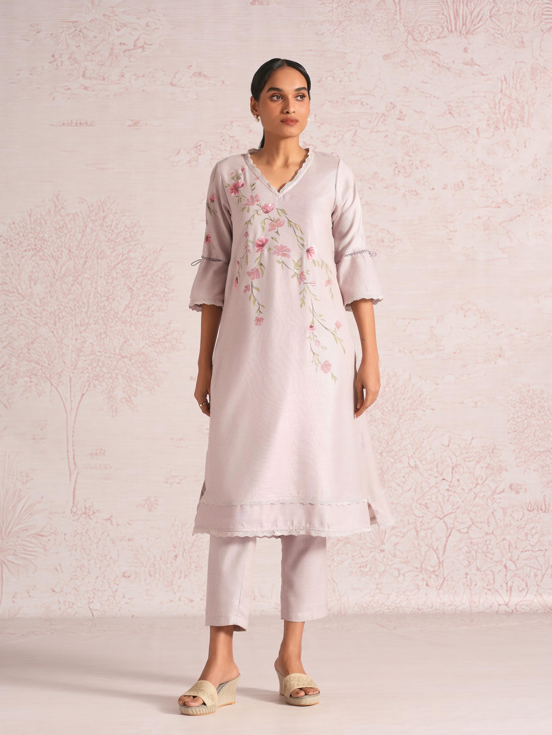 Blush Vines Kurta set