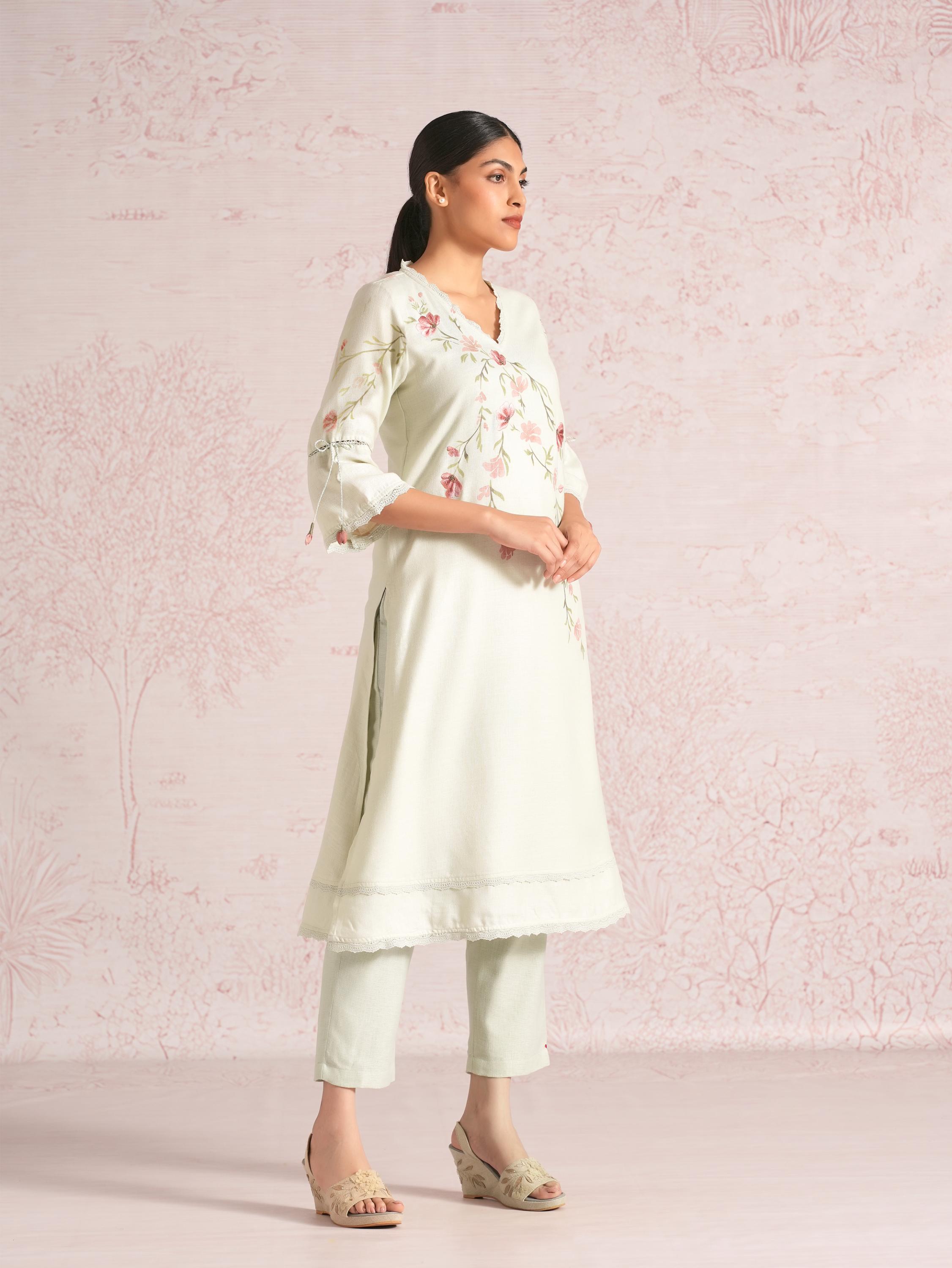 Blush Vines Kurta set