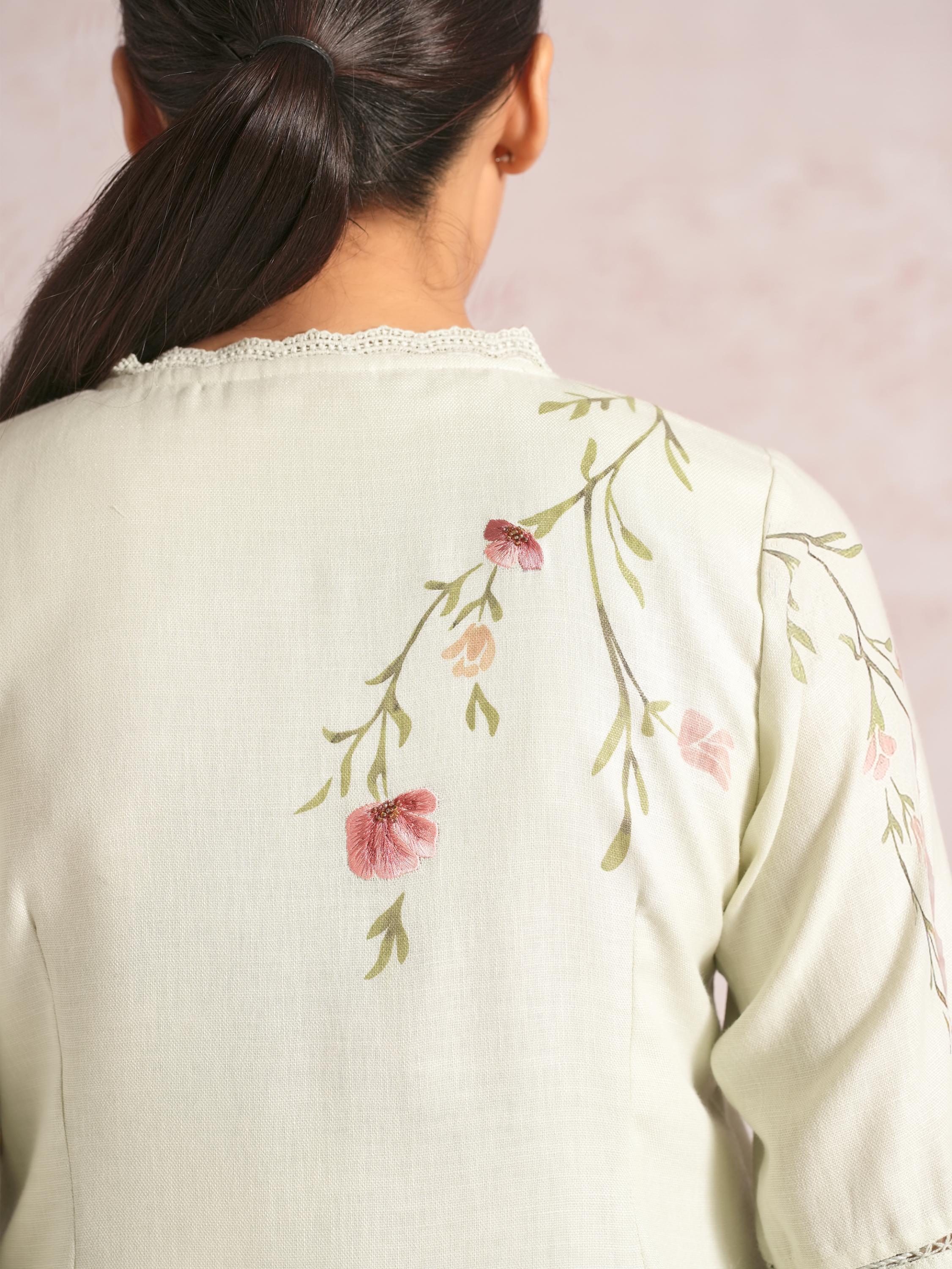 Blush Vines Kurta set