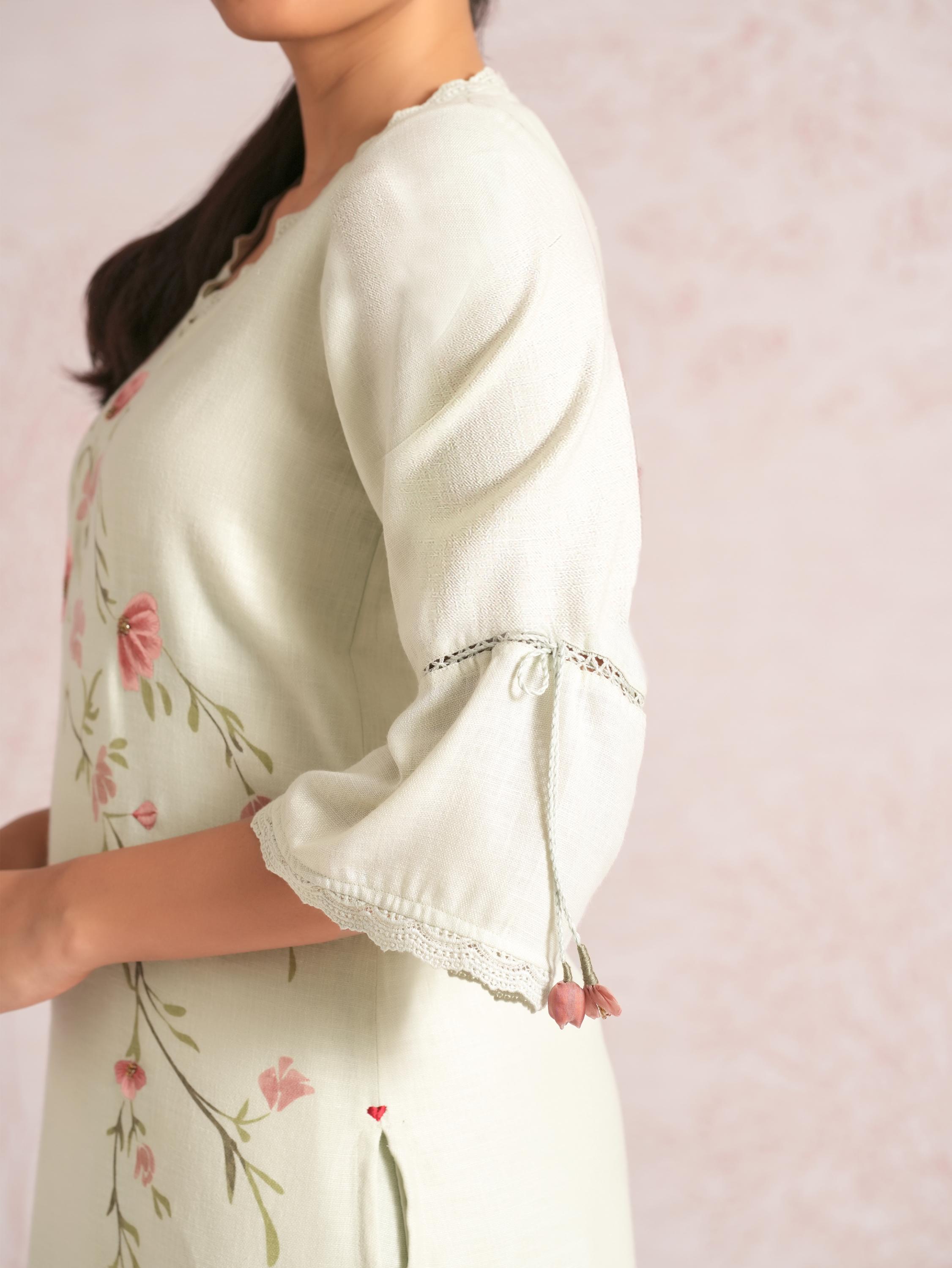 Blush Vines Kurta set