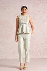 Blush Vines Peplum Co-ord