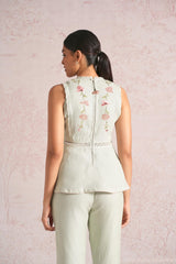 Blush Vines Peplum Co-ord