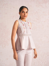 Blush Vines Peplum Co-ord