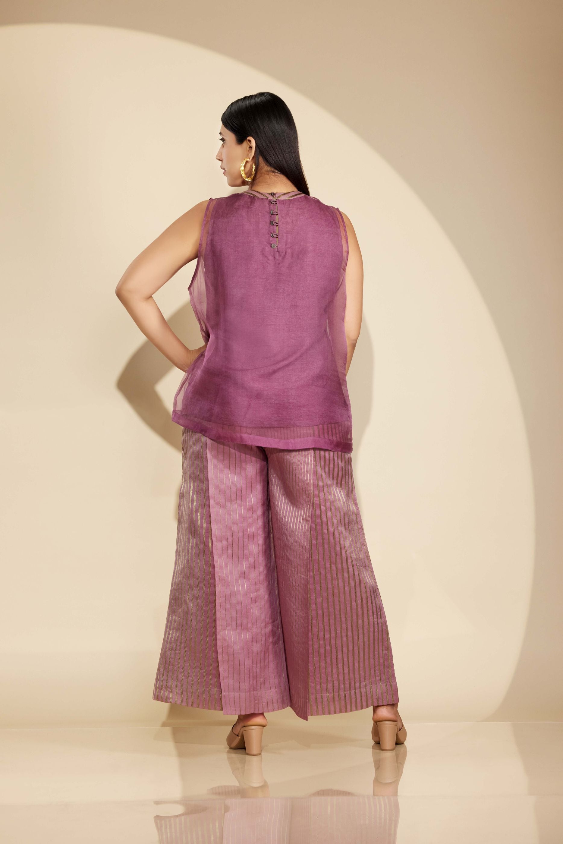 LAVENDER VEST TOP SET