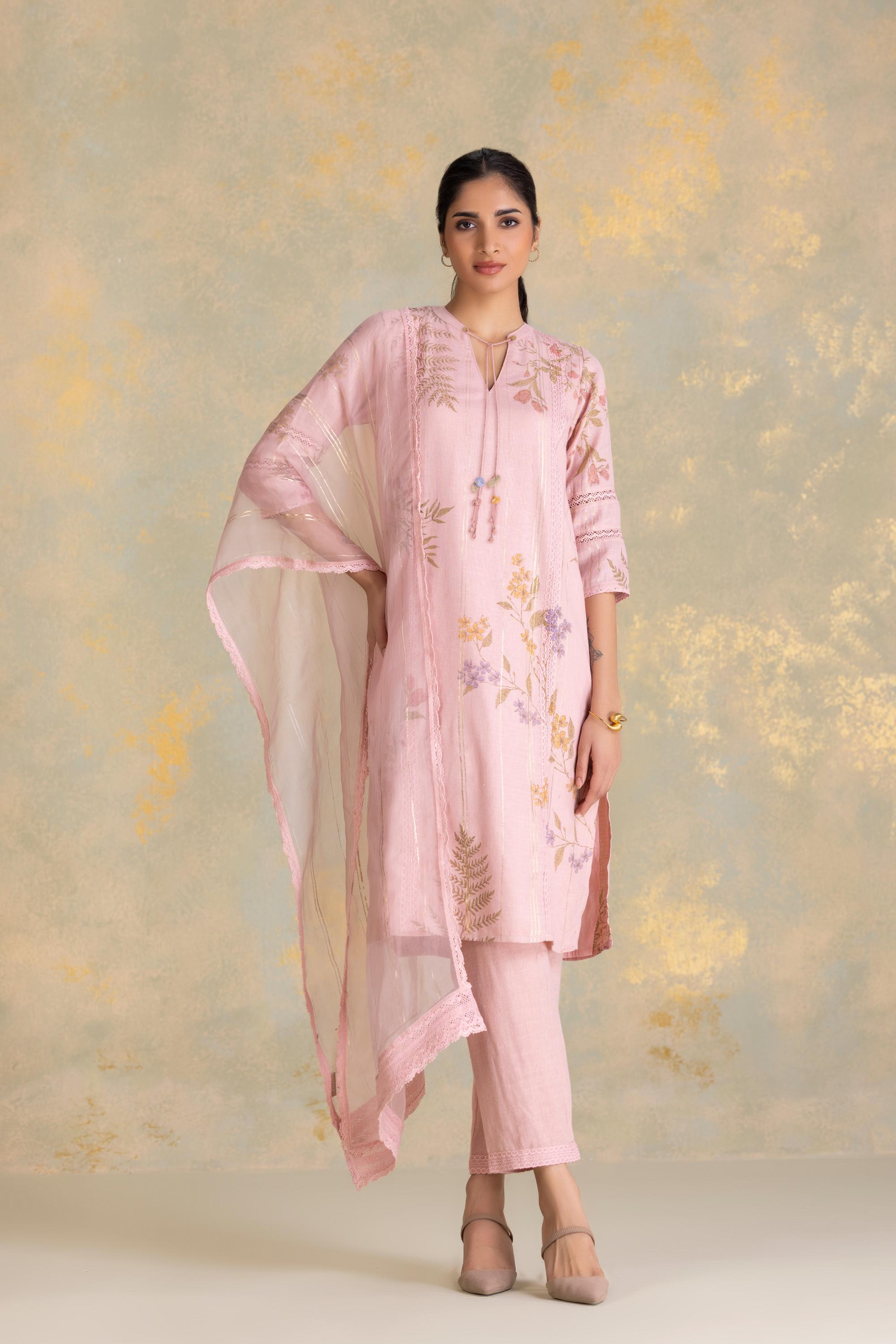 Botanique Cherie Dress Kurta with Pant & Dupatta