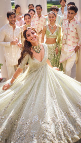 GRASS GREEN ANARKALI