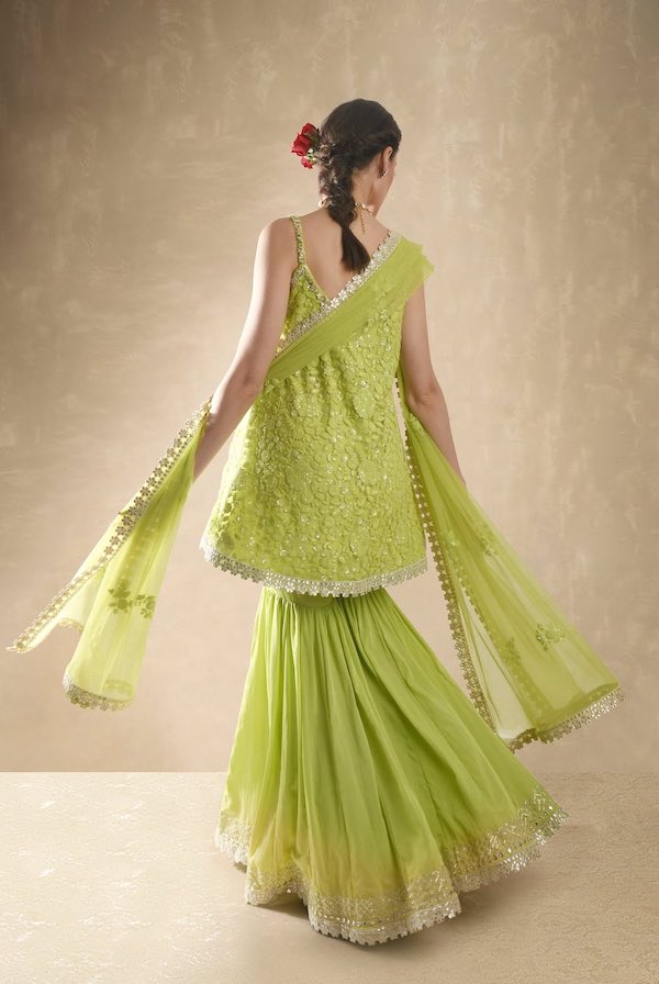 Carnation kurta gharara set